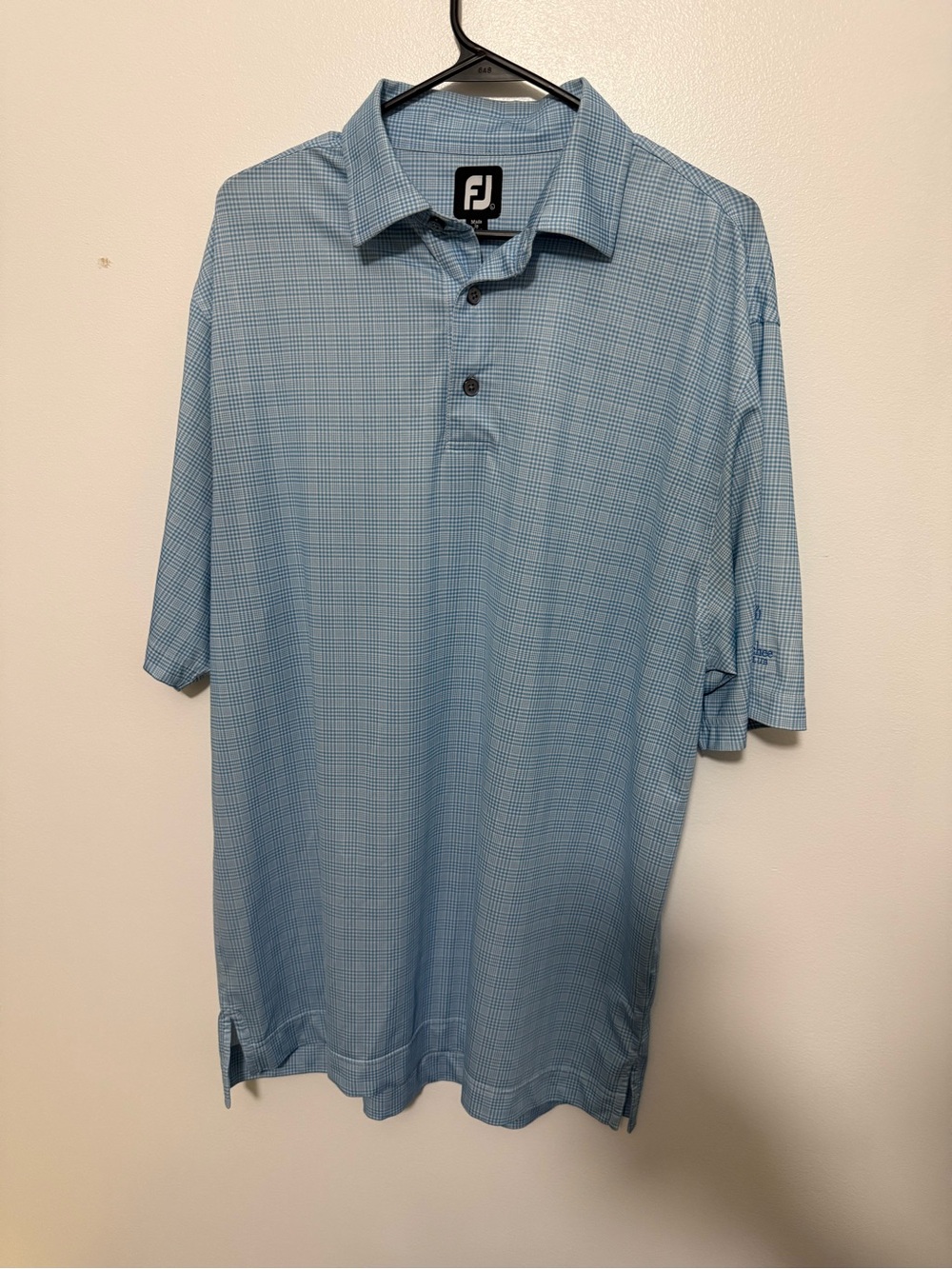 FootJoy Blue Micro-Check Golf Polo